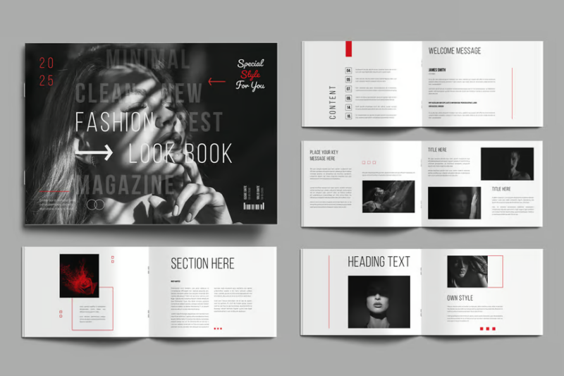 Fashion Look Book Design, Print Templates