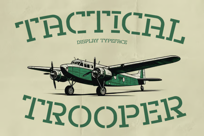 Tactical Trooper - Stencil Font