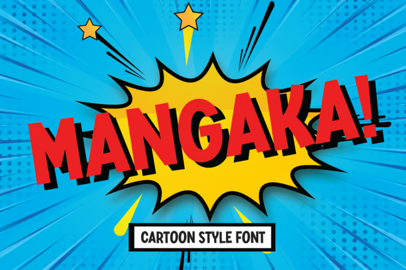 Mangaka - Cartoon Kids Boom Manga Headline Font
