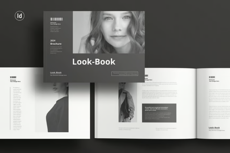 Look-Book Brochure Landscape Template, Print Templates