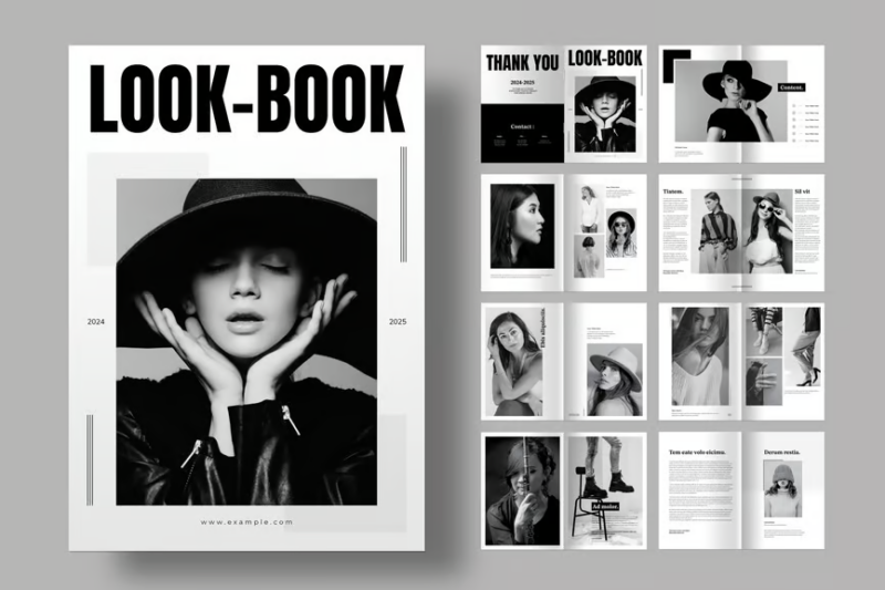 Look Book Magazine Layout, Print Templates