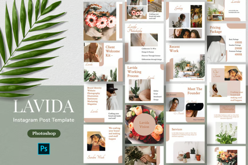 Lavida - Minimalism Instagram Post Template, Social