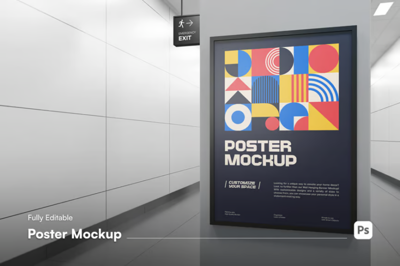 Print Finish Poster Mockup