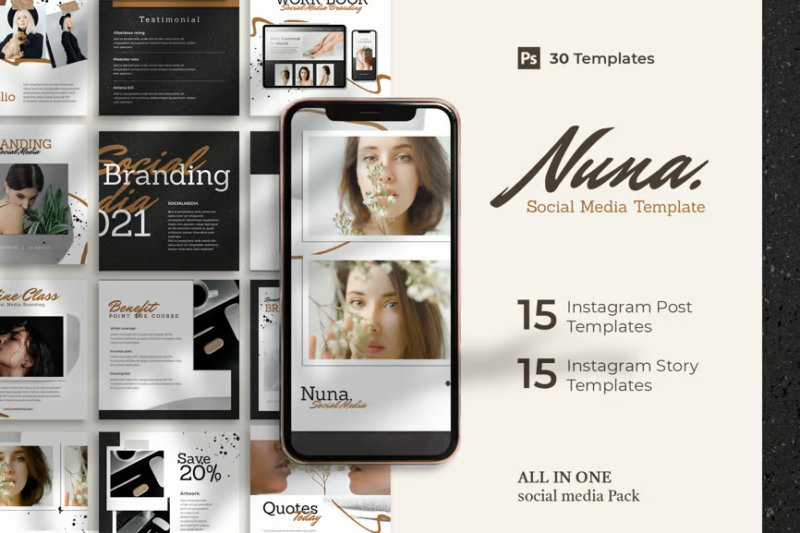 Nuna - Instagram Post & Story Template, Social