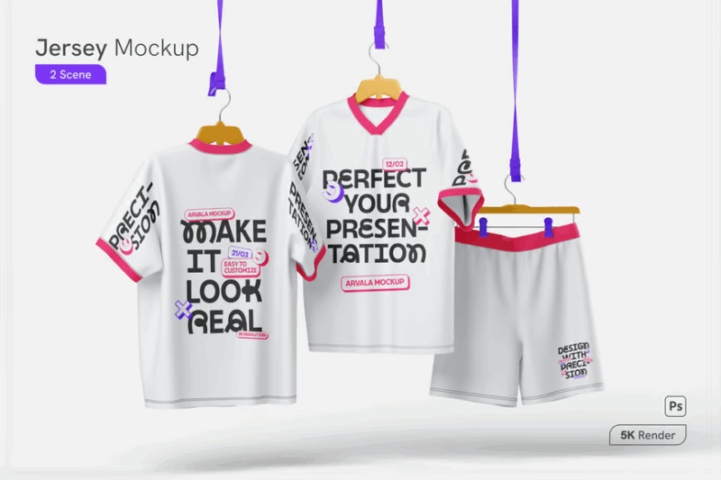 Brand-Ready Jersey PSD Mockup
