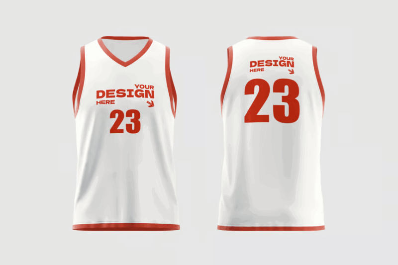 Hardwood Basketball Jersey Mockup