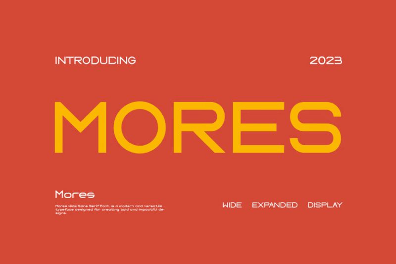 Mores - Modern Wide Sans Serif