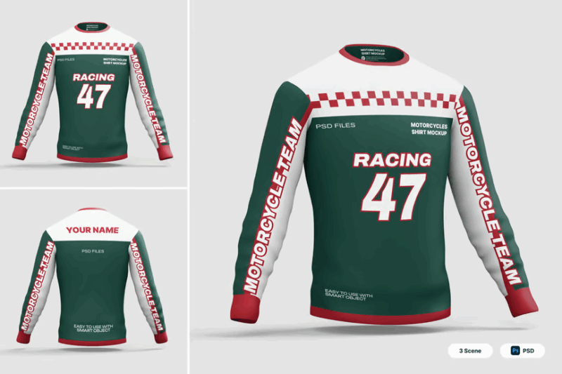 Moto Performance Jersey Mockup