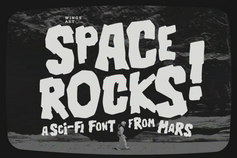 Space Rocks! A Retro 1950s Sci-Fi Font
