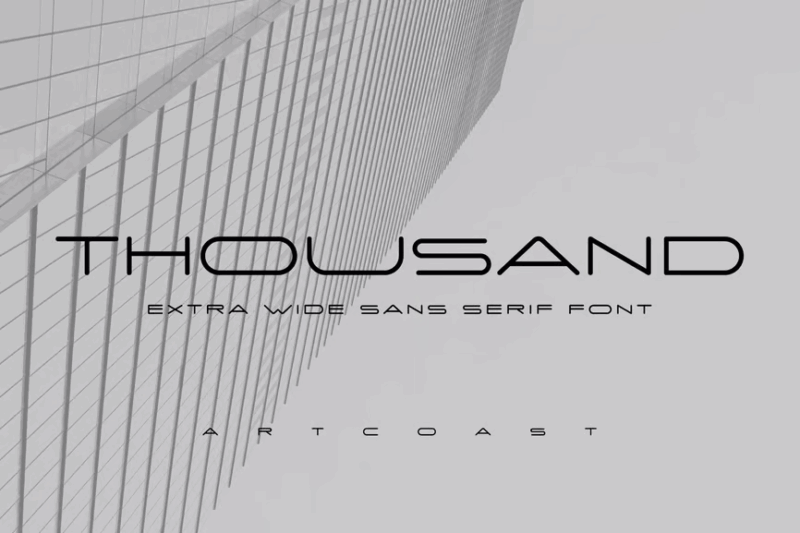 Thousand Extra Wide Sans Serif