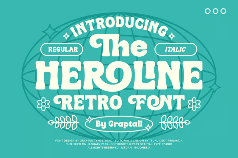 Heroline - Retro Font