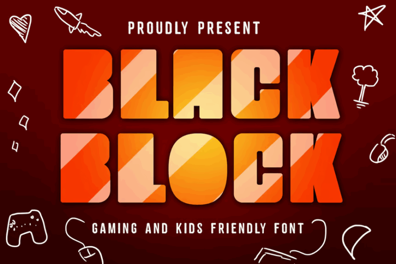 Black Block Gaming Font