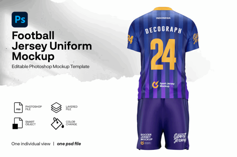 Rear View Football Kit Template