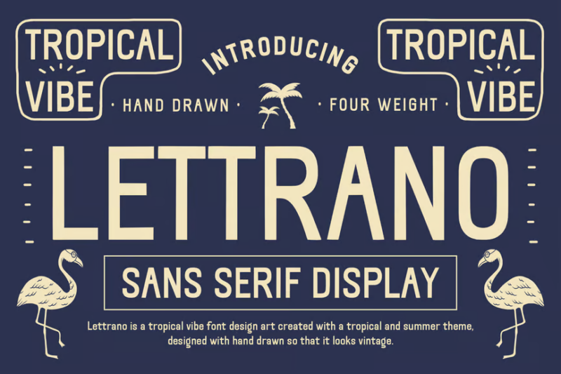 Lettrano - Display Font