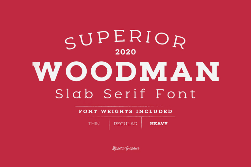 Woodman Slab Serif Font