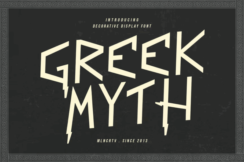 Greek Myth Decorative Display Font