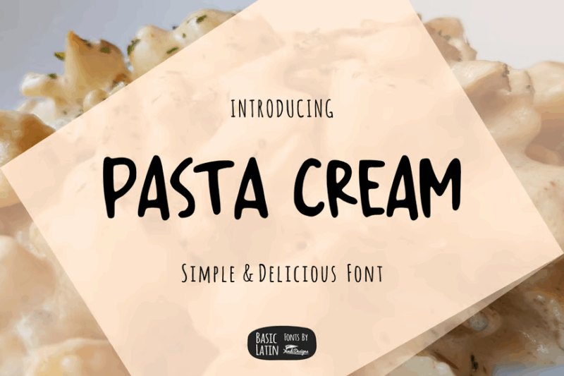 Pasta Cream Font
