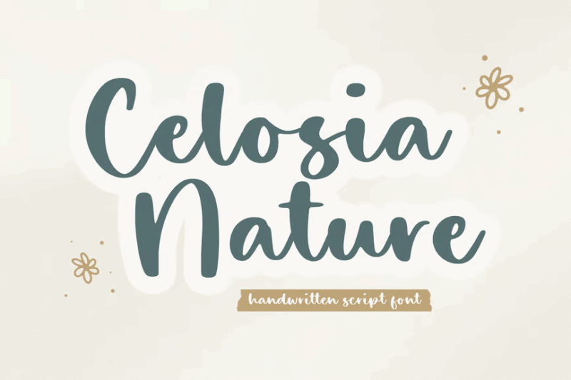 Celosia Nature - Handwritten Font TT