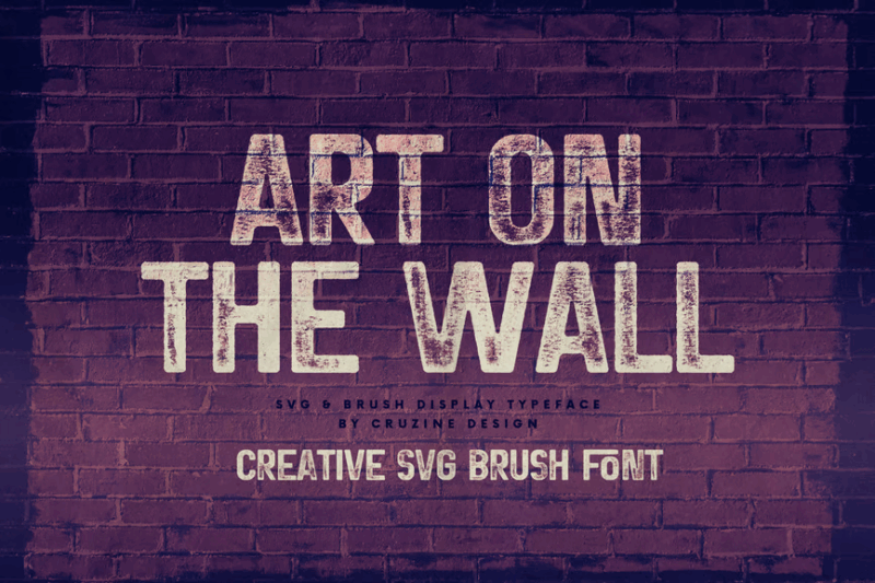 Art on the Wall Svg Stamp Font