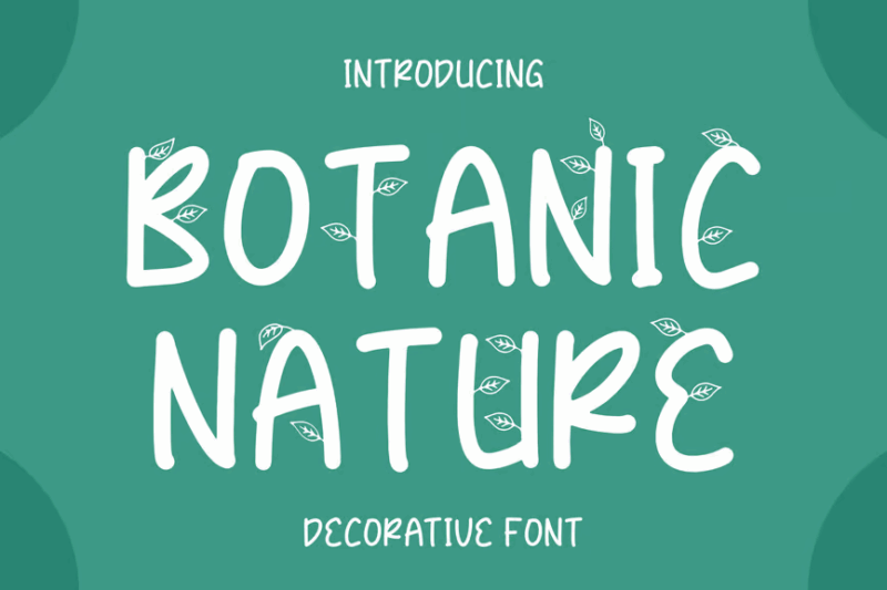 Botanic Nature Decorative Font