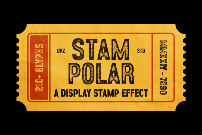 Stampolar – Display Stamp Effect Font