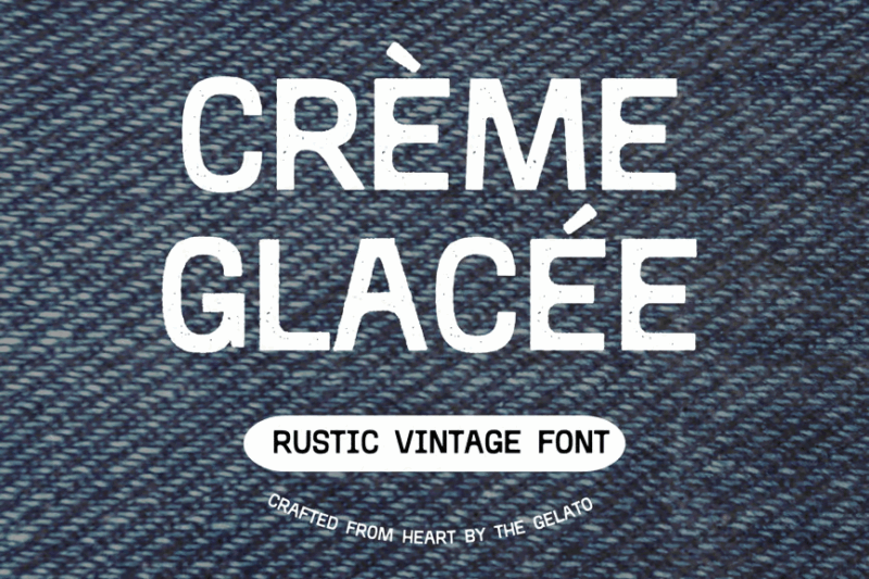 Crème Glacée Rustic Vintage Handcrafted Font