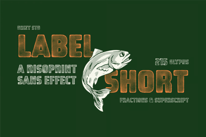 Labelshort – Risoprint Sans Effect Font