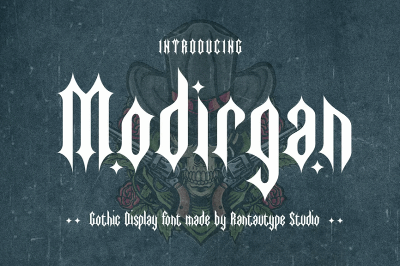 Modirgan Gothic Display Font