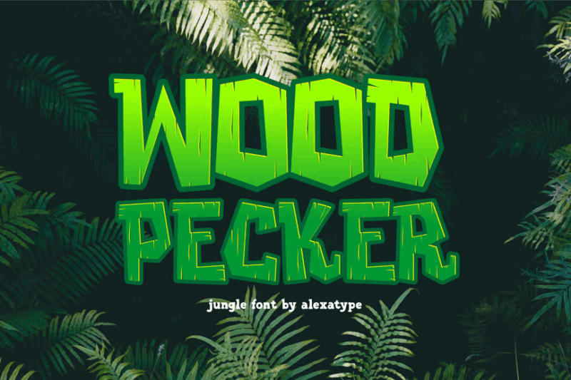Woodpecker - Unique Jungle Font