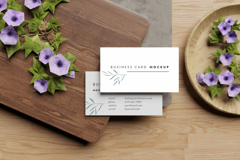 Diverse Mockup Styles for Business Cards
