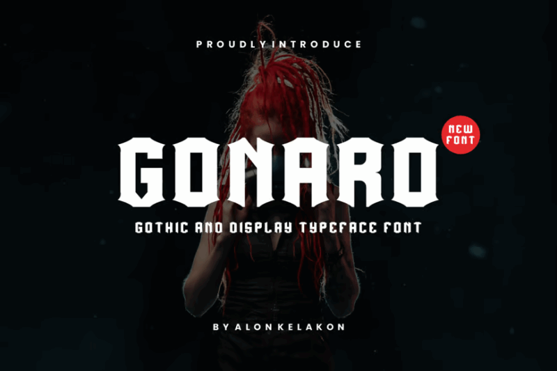 Gonaro - gothic and display typeface