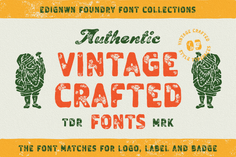 Vintage Crafted - Hand Drawn Font