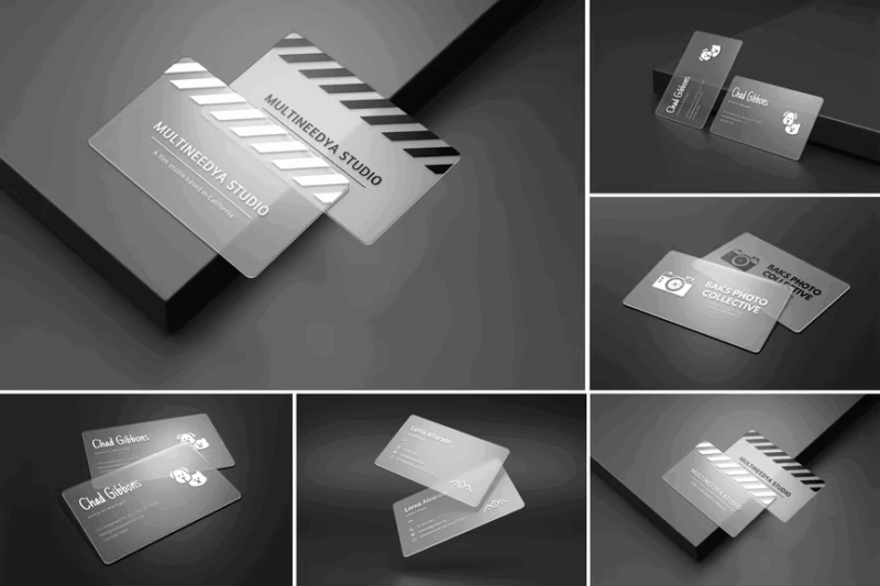 Unique Transparent Business Card Set