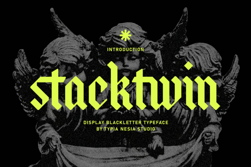 Stackwin - Display Gothic Blackletter Typeface