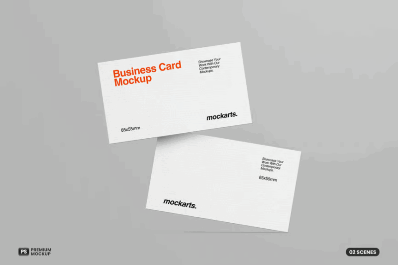Sleek Modern Business Card Mockup