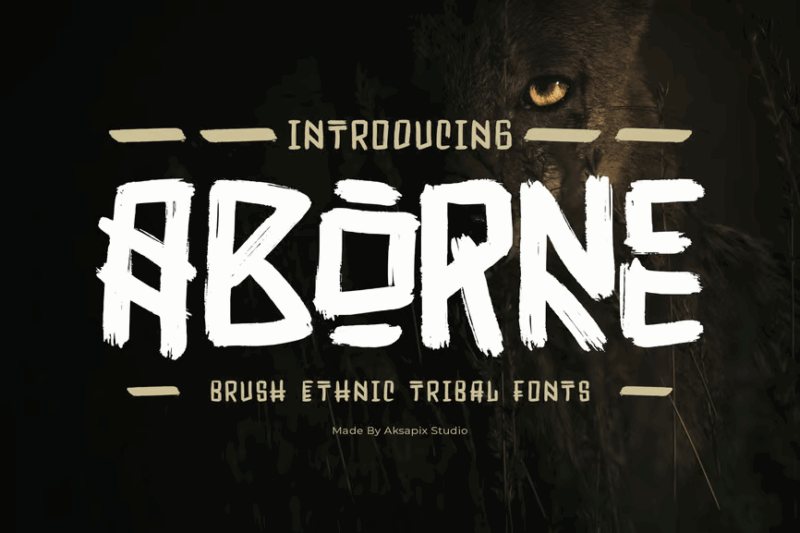 Aborne - Brush Ethnic Tribal Fonts