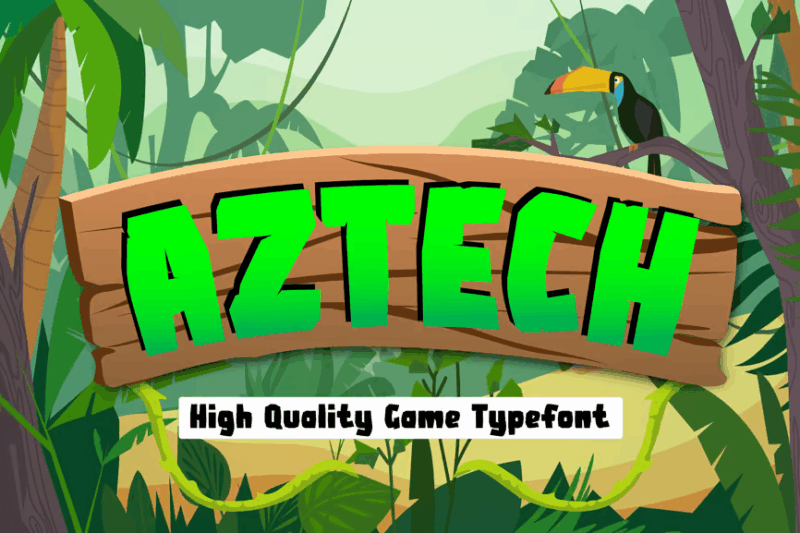 Aztech - Ethnic Gaming Font