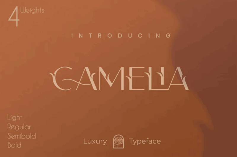 Camelia Sans - Unique Florist Typeface