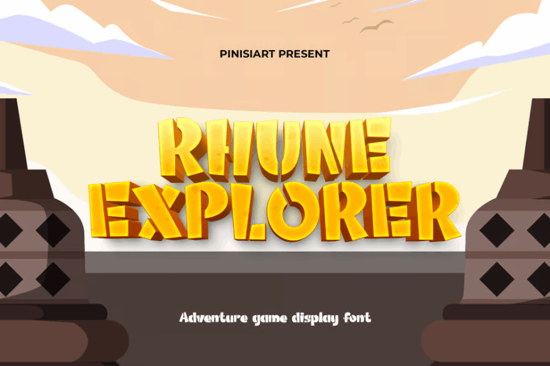 Rhune Explorer - Adventure Game Display Font