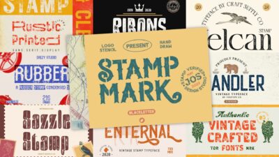30 Stamp Fonts for a Crafty, Handmade Feel