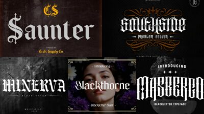 26 Gangster Old English Fonts (Tattoo + Old English)