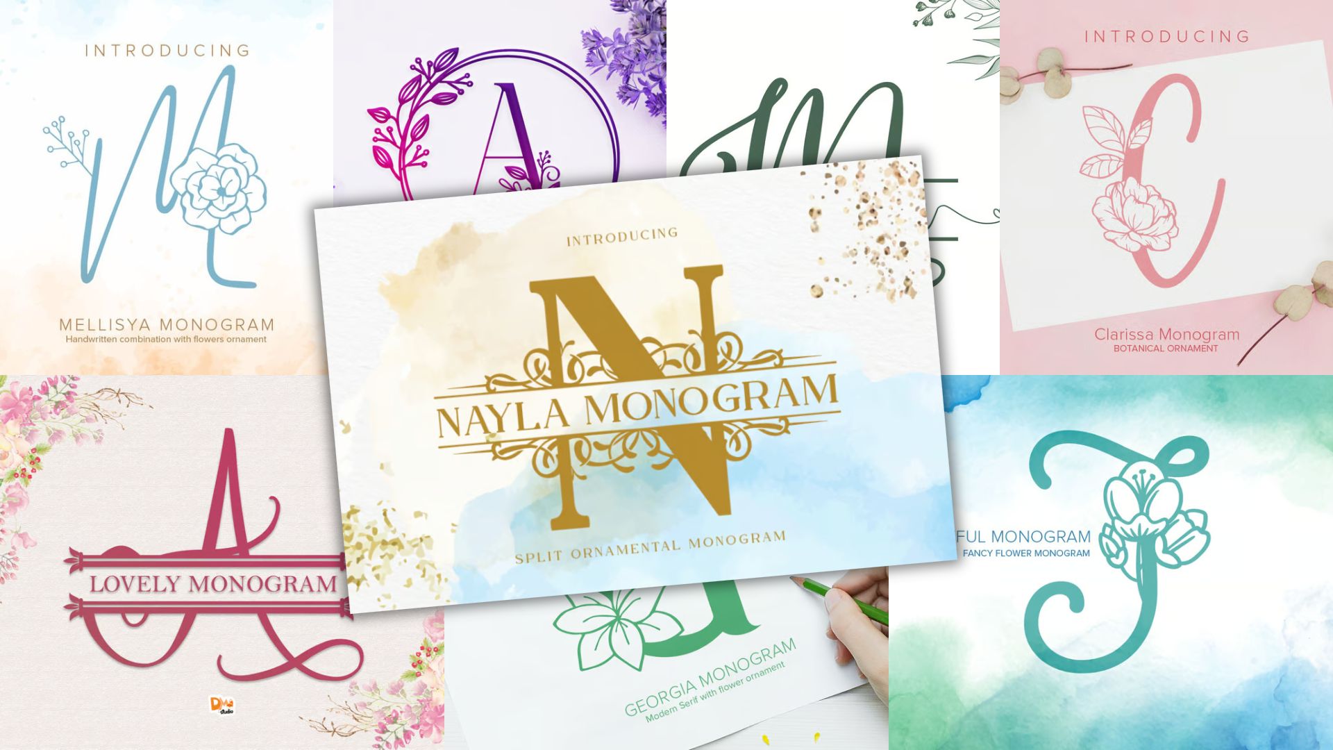 29 Elegant Monogram Fonts for Weddings & Fancy Occasions