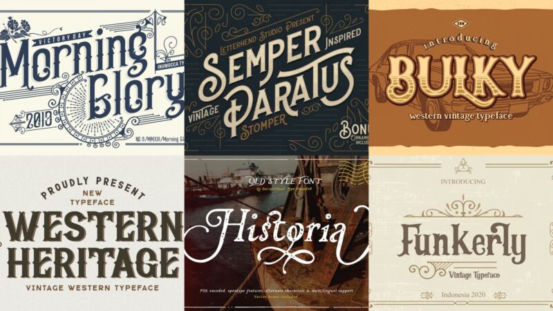 26 Old Timey Fonts That Are Vintage but Timeless