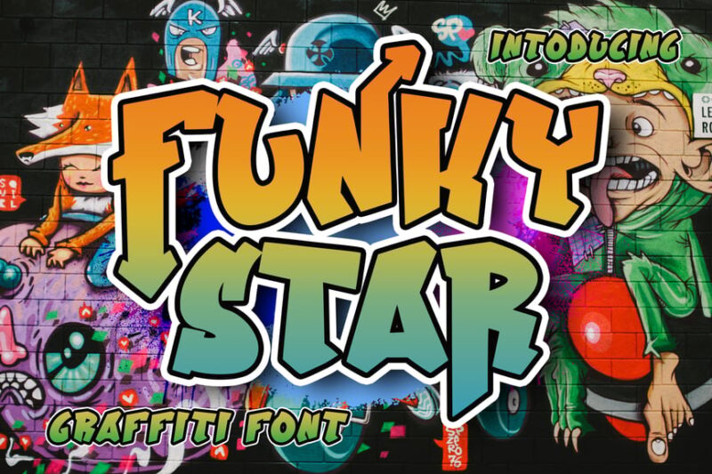 Funky Star - Graffiti Font