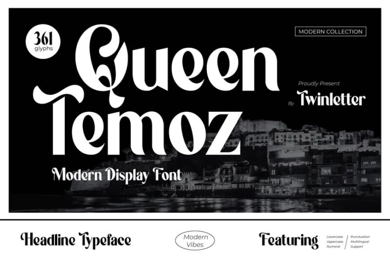 Queen Temoz - Modern Display Font