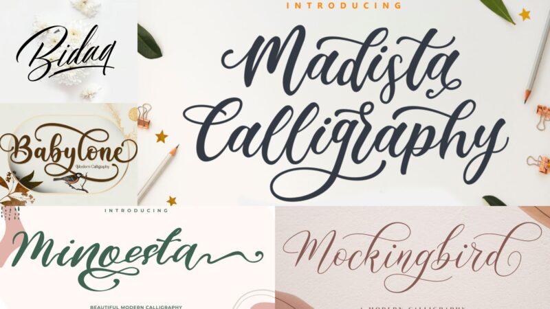 31 Calligraphy Fonts for Elegant Hand-drawn Style