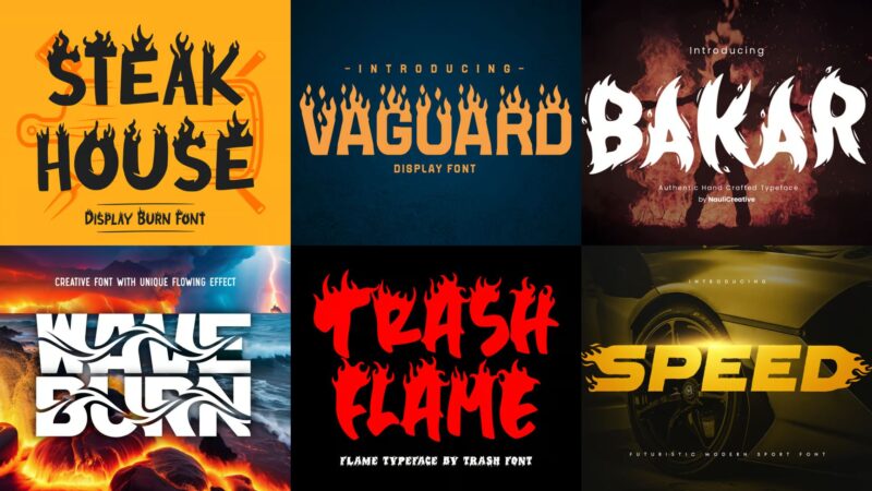 22 Hot Flame Fonts That Will Set Your Designs on Fire in 2025