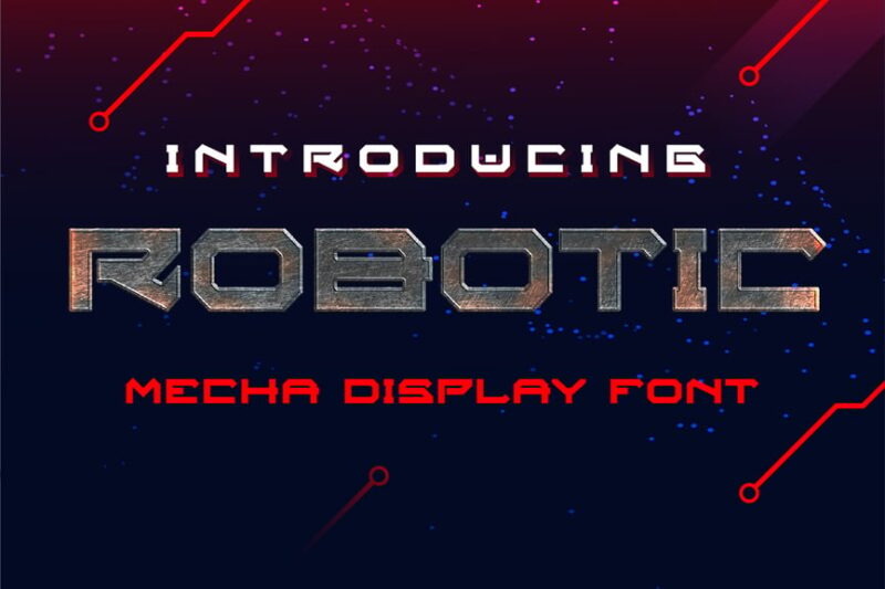 Robotic Mecha Display Font