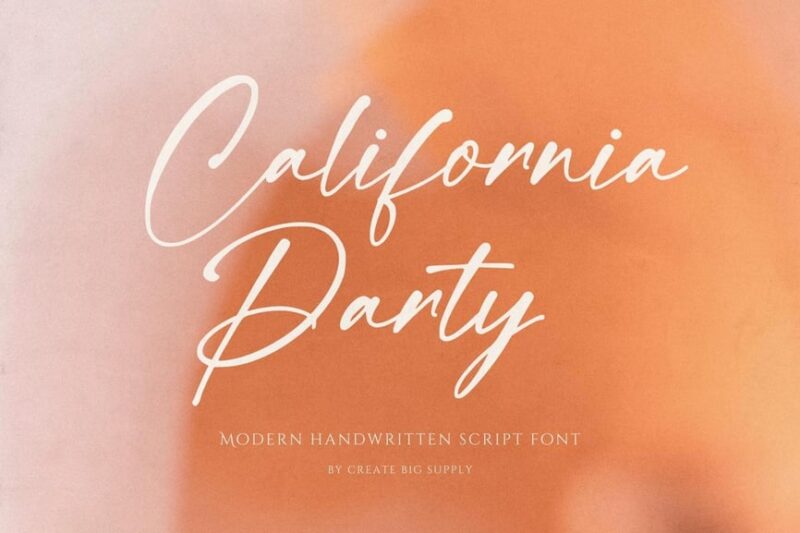 California Party Chic Handwritten Signature Font