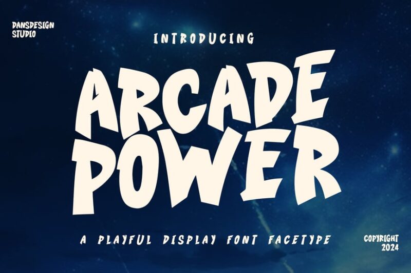 Arcade Power Marker Playful Comic Display Font